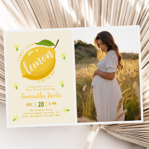 Cute Lemon Citrus Baby Shower Photo Invitation