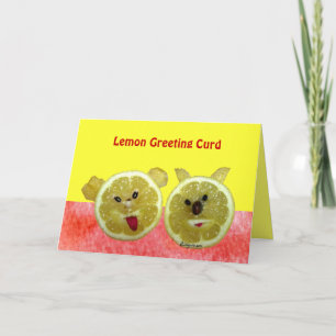 Cute Lemon Greeting Curd Card
