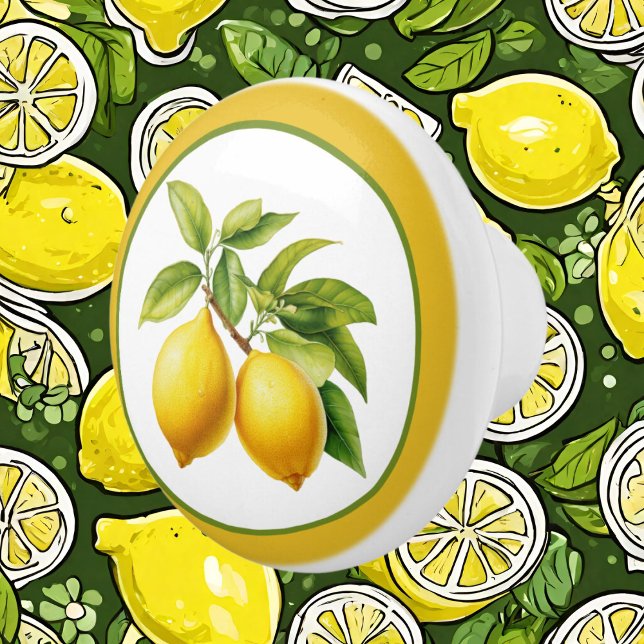 Cute lemon lovers kitchen ceramic knob (Creator Uploaded)
