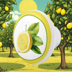 cute lemon lovers kitchen ceramic knob