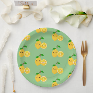 Cute Lemon  Paper Plate