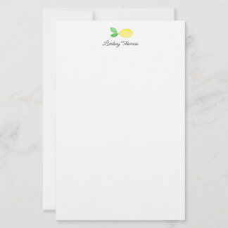 Cute Lemon Personalised Stationery Paper