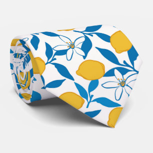 Cute Lemon Sketch Hand Drawn - Neck Tie
