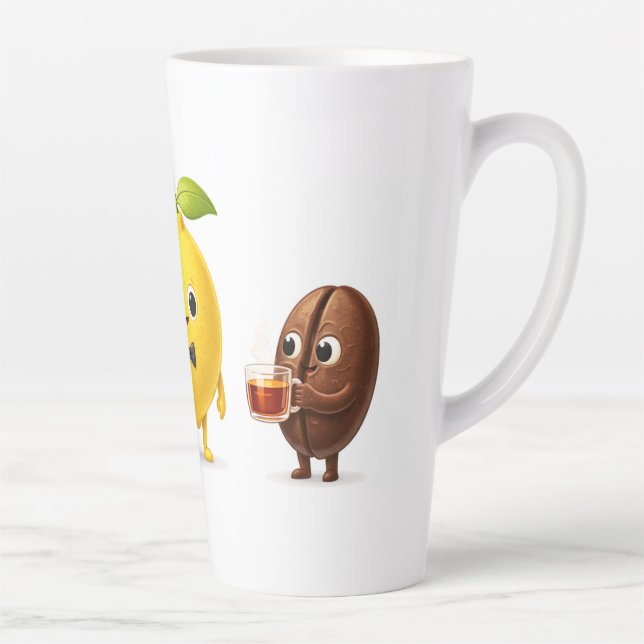 Cute Lemon Tea Friends – 17oz Latte Mug (Right)