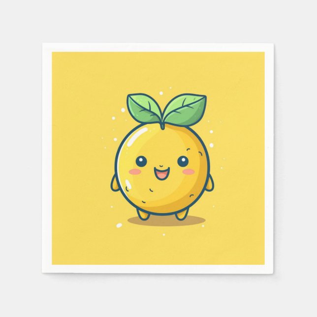 Cute lemon themed napkin (Front)