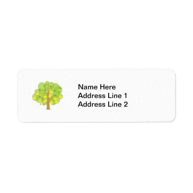 Cute Lemon Tree Return Address Label (Front)