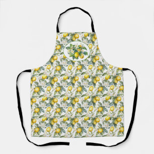Cute Lemon Tree Watercolor  Apron