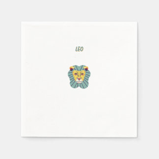 Cute Leo, zodiac, star sign print Napkin