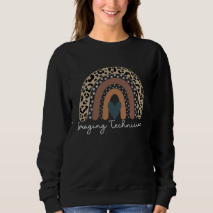 Cute Leopard Boho Rainbow for Imaging Technician S Sweatshirt