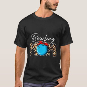 Cute leopard bowling mum mama sport lover mother's T-Shirt