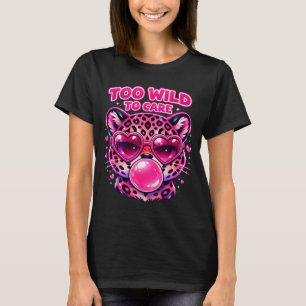 Cute Leopard Bubble Gum Sunglasses Aesthetic T-Shirt