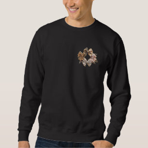 Cute Leopard Cheetah Print Coquette Bows Girly Rib Sweatshirt