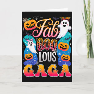 Cute Leopard Fab Boo Lous Gaga Soky Halloween Cost Card