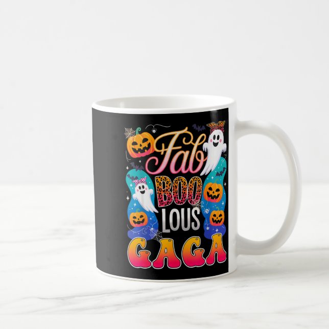 Cute Leopard Fab Boo Lous Gaga Soky Halloween Cost Coffee Mug (Right)