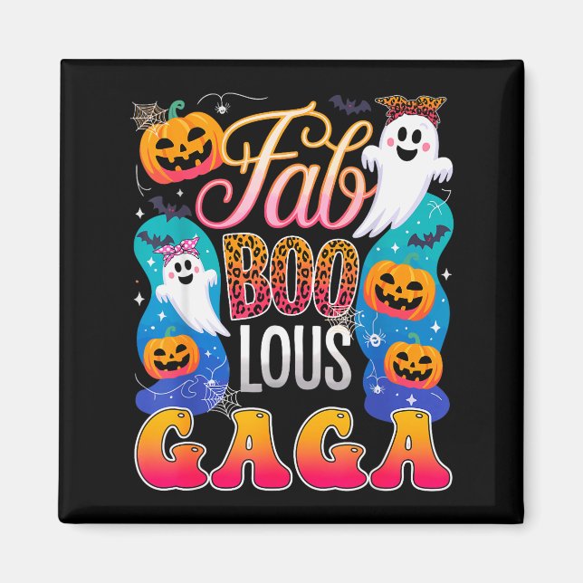 Cute Leopard Fab Boo Lous Gaga Soky Halloween Cost Magnet (Front)
