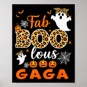 Cute Leopard Fab Boo Lous Gaga Soky Halloween Cost Poster