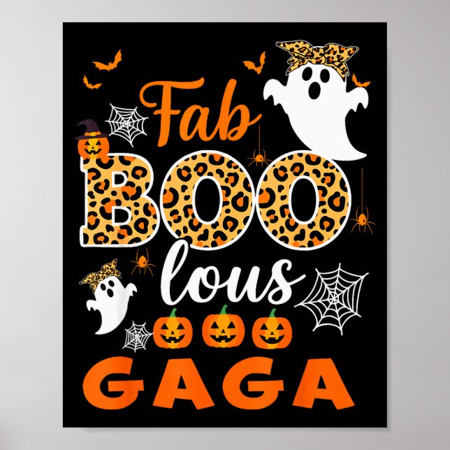 Cute Leopard Fab Boo Lous Gaga Soky Halloween Cost Poster (Front)