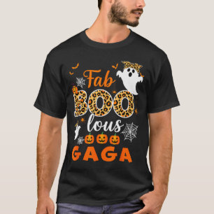 Cute Leopard Fab Boo Lous Gaga Soky Halloween Cost T-Shirt