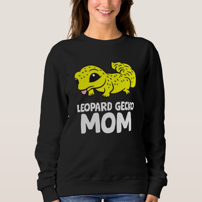 Cute Leopard Gecko Mum Reptile Gecko Animal Leopar Sweatshirt (Front)