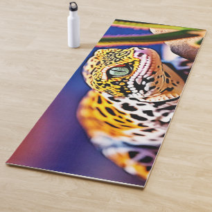 Cute Leopard Gecko Sunset Desert Design Yoga Mat