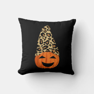 Cute Leopard Hat Pumpkin Cushion