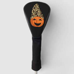 Cute Leopard Hat Pumpkin Golf Head Cover