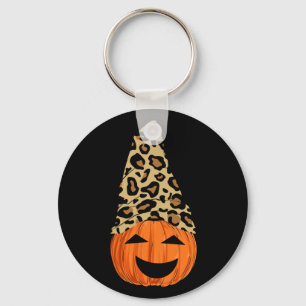 Cute Leopard Hat Pumpkin Key Ring