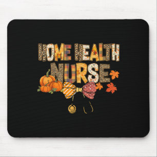 Cute Leopard Home Health Nurse Stethocope Fall Coq Mouse Pad
