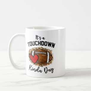 Cute Leopard It's A Touchdown Kinda Day Footll Gam Coffee Mug