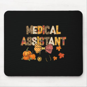 Cute Leopard Medical Istant Stethocope Fall Coquet Mouse Pad