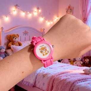 Cute Leopard Nursery Kids Animal Illustration Watch