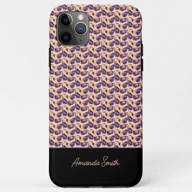 Cute Leopard Pattern Thermal Tumbler Case-Mate iPhone Case (Back)