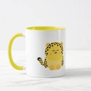 Cute leopard personalized mug