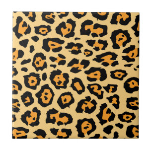 Cute Leopard Print Ceramic Tile