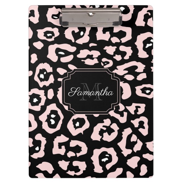 Cute Leopard Print Clipboard (Front)