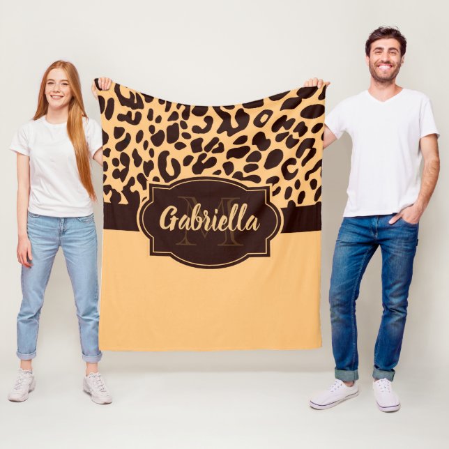 Cute Leopard Print Fleece Blanket (In Situ)