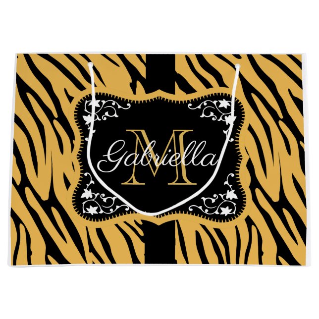 Cute Leopard Print Large Gift Bag (Front)