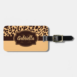 Cute Leopard Print Luggage Tag