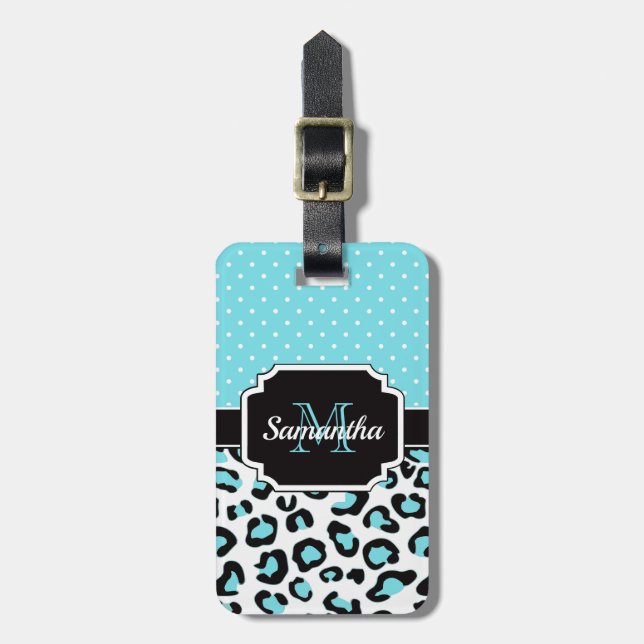 Cute Leopard Print Luggage Tag (Front Vertical)