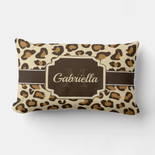 Cute Leopard Print Lumbar Cushion