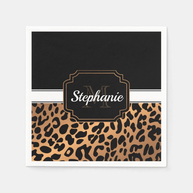 Cute Leopard Print Napkin (Front)