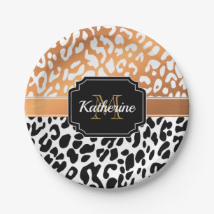 Cute Leopard Print Paper Plate