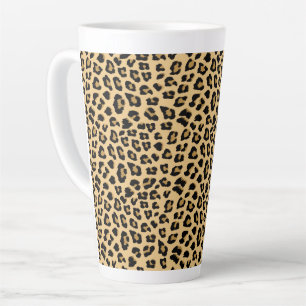 Cute Leopard Print Pattern Latte Mug