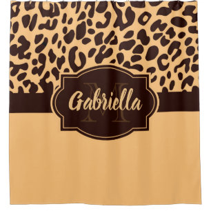 Cute Leopard Print Shower Curtain