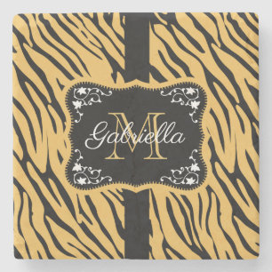 Cute Leopard Print Stone Coaster