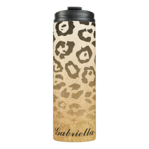 Cute Leopard Print Thermal Tumbler