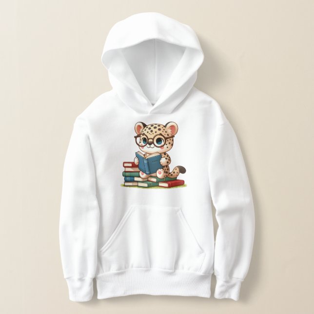 Cute Leopard Reading (Laydown)