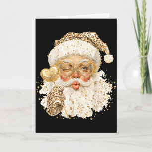 Cute Leopard Santa Claus Merry Christmas 2026 Prep Card