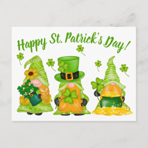 Cute Leprechaun Gnome Happy St. Patrick's Day Postcard