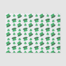 Cute Leprechaun hats and shamrocks pattern